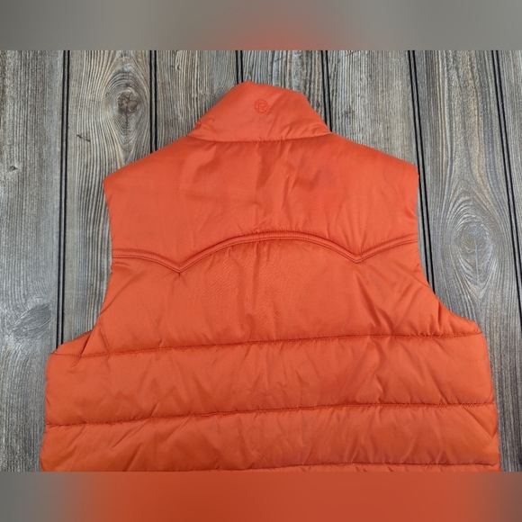 Roper Puffer Vest Size XL 14 Youth Orange Brown Lining - Picture 7 of 16